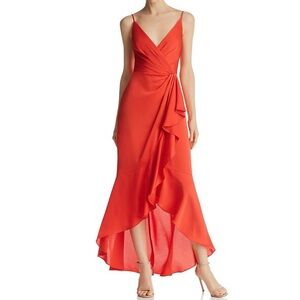 BCBG MAXAZRIA Red High Low Wrap Dress - Size 16 - Like New 👗✨